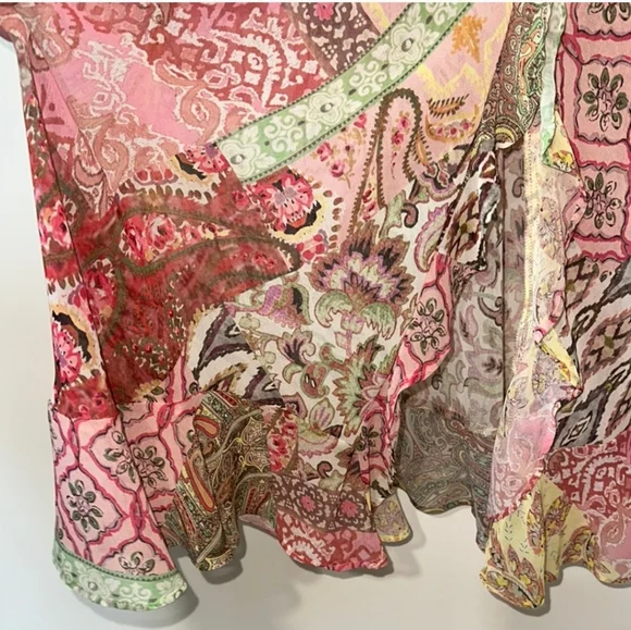 Zara Mulicolored Patchwork Print Slip Dress - Picture 8 of 9